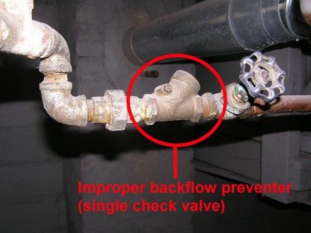 Single check valve