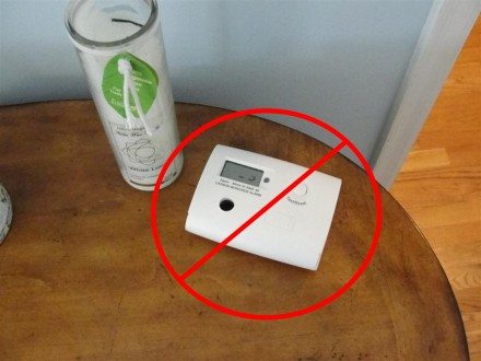 CO Alarm on desk