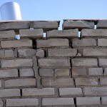 Missing mortar at chimney