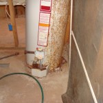 Collapsed water heater