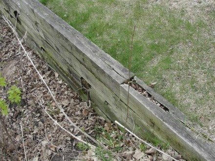 Rotted retaining wall