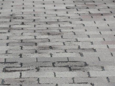 Deteriorated shingles