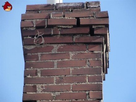 damaged chimney