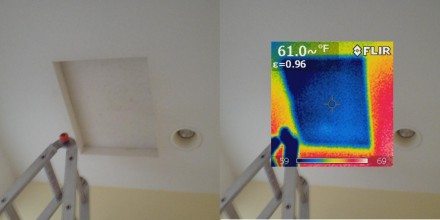 Poorly insulated attic access panel