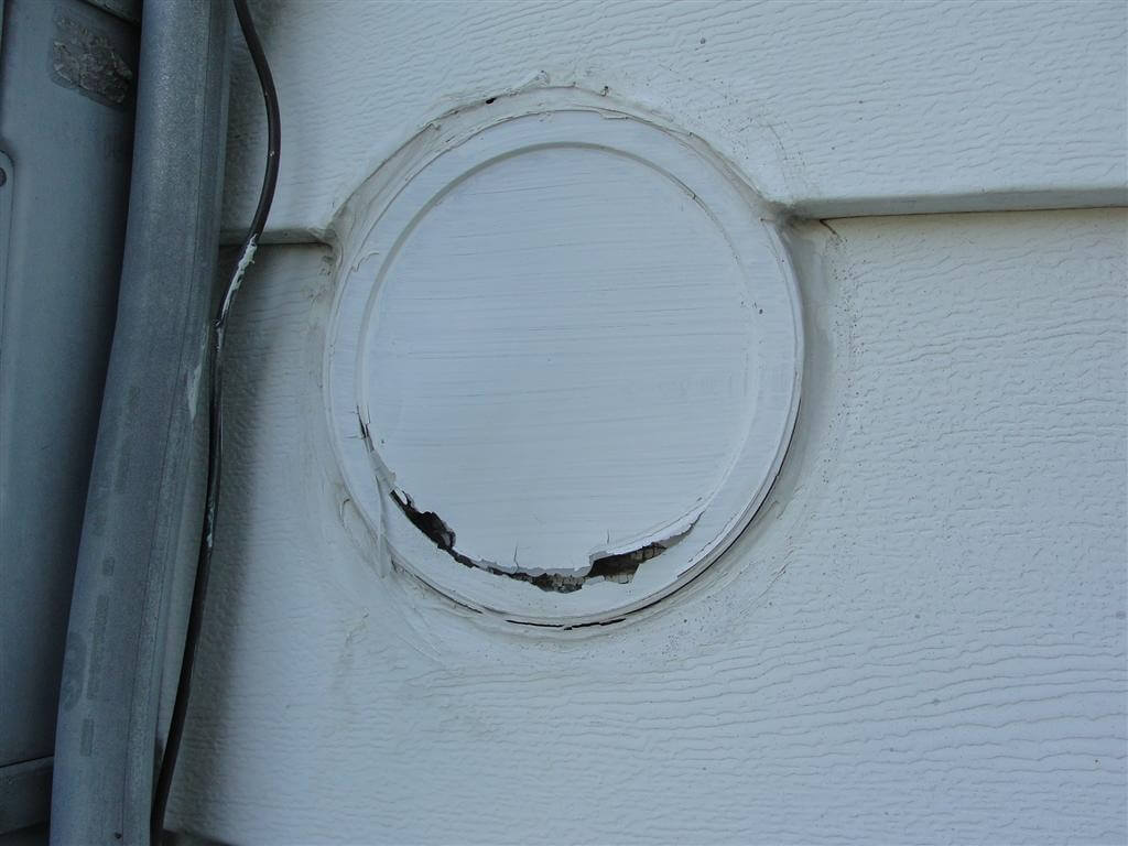 Coffee can lid for siding
