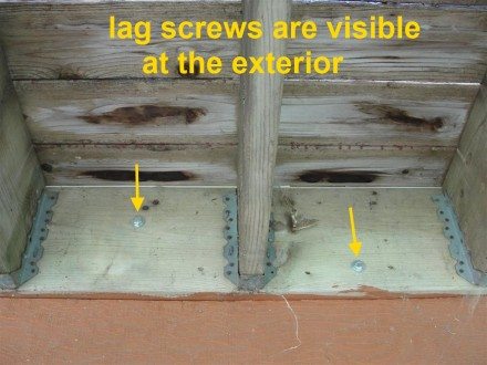 Lag Screws at ledgerboard