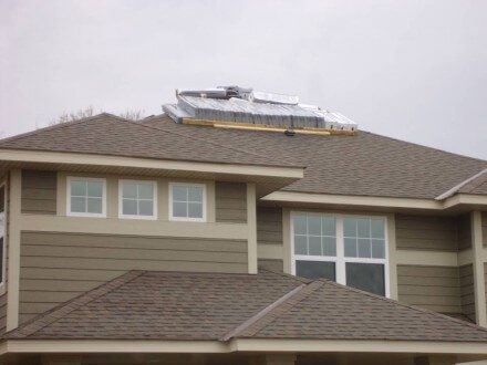 Roofs - shingles delivered on new home