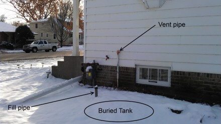 Buried Oil Tank