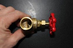 Stop valve fully open