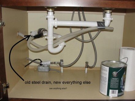 old steel drain at kitchen sink old steel drain at kitchen sink | Construction Pro Tips