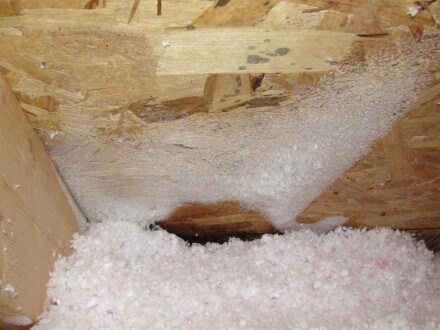 Frost in new construction attic