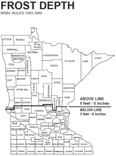 Frost Heave and Deck Footings mn frost diagram 