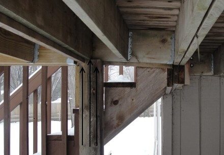 Frost heave at deck 3