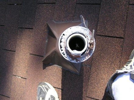 Damaged plumbing vent cap 4