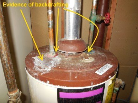 Corrosion at top of water heater tank