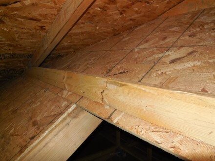 Attic - damaged truss 2