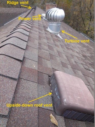 Four roof vents