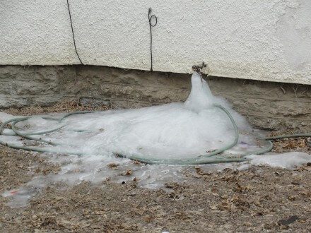 Frozen Sillcock