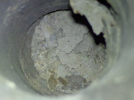 Looking down the liner 3