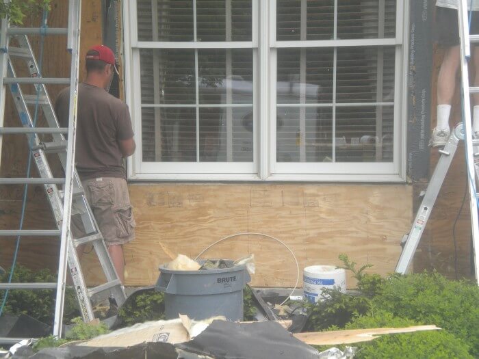 Stucco Repairs below window