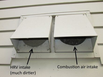 HRV Intake and Combustion Air Intake