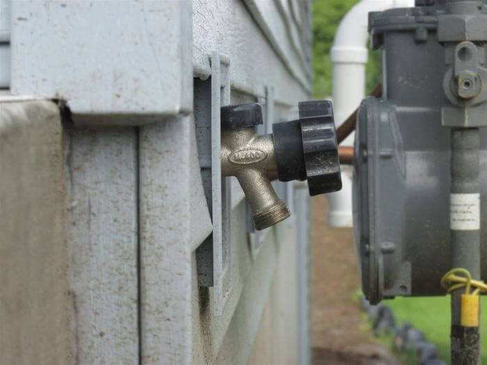 Plumbing - backpitched frost-free faucet