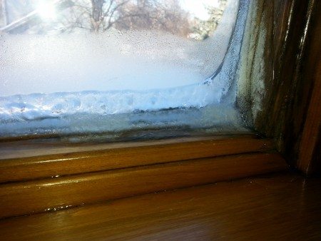 Ice on window