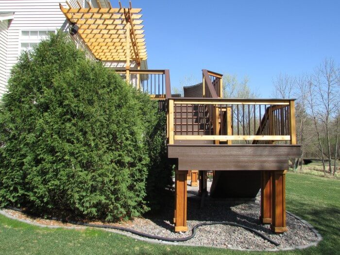 Side view of deck