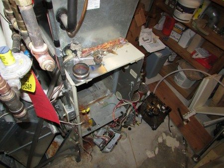 Furnace torn apart