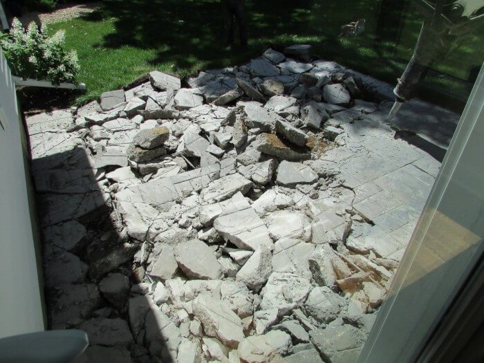 Exterior - patio demoed