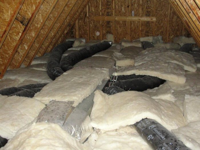 Attic - fiberglass batts