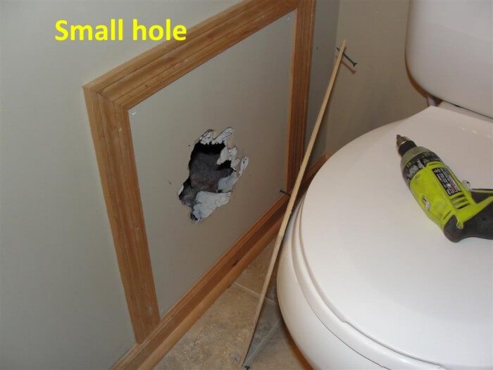 Plumbing - access hole small