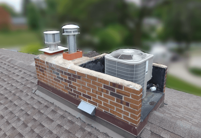 Chimney _ flat roof combo