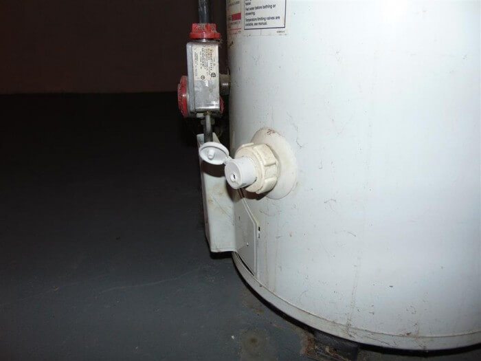 Water Heater Drain Capped