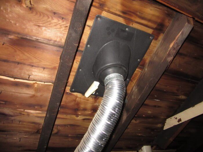 plumbing vent flashing inside attic